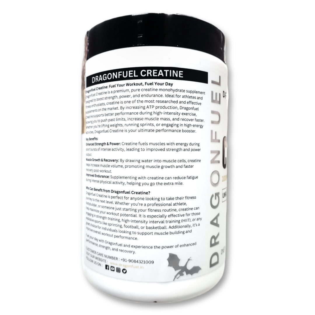 DRAGONFUEL CREATINE MONOHYDRATE 250GM UNFLAVOURED 83 SERVING